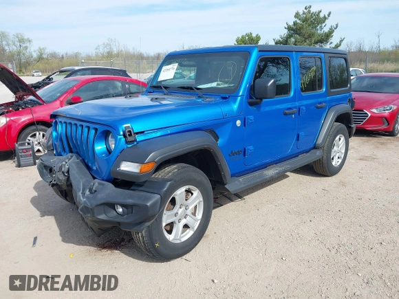 2021 Jeep Wrangler Unlimited Sport S z VIN 1C4HJXDG4MW743151, wystawiony jako IAAI lot #42204776 z przebiegiem 42 363 mil mil oraz . Historia ofert i sprzedaży dostępna na DreamBid. Obrazek 17.