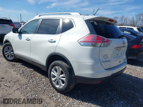 2014 Nissan Rogue SV with VIN 5N1AT2MV2EC767234, listed as a IAAI auction lot 41643753 with 182,355 mi miles. Bid and sale history available at carsss.com. Image 3.