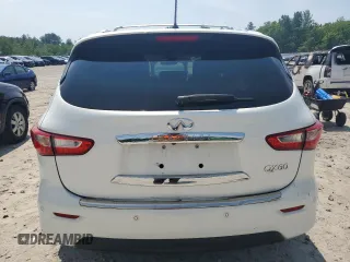 2014 Infiniti QX60 with VIN 5N1AL0MM0EC538966, listed as a Copart auction lot 60871735 with 99,479 mi miles and Salvage title. Bid and sale history available at DreamBid. Image 6.