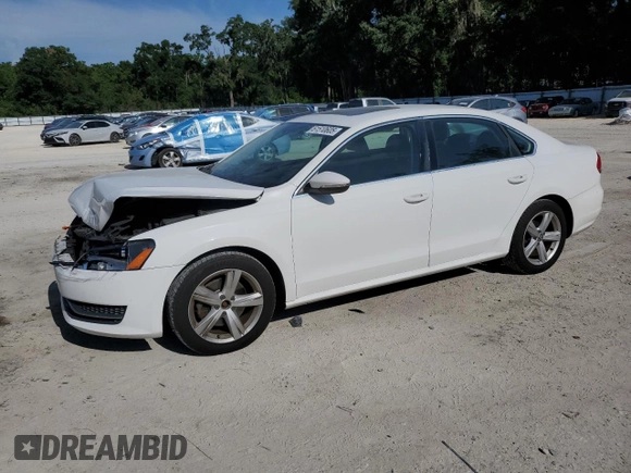 2012 Volkswagen Passat SE with VIN 1VWBH7A30CC045734, listed as a Copart auction lot 61510605 with 130,035 mi miles and Salvage title. Bid and sale history available at DreamBid. Image 1.