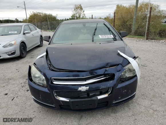 2009 Chevrolet Malibu LS w/1FL with VIN 1G1ZG57B69F230796, listed as a Copart auction lot 75797674 with 170,500 mi miles and Salvage Title. Bid and sale history available at carsss.com. Image 5.