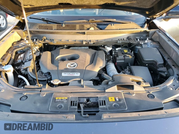 2022 Mazda CX-9 Touring with VIN JM3TCBCY4N0602027, listed as a Copart auction lot 85260034 with 27,407 mi miles and Salvage Title. Bid and sale history available at carsss.com. Image 12.