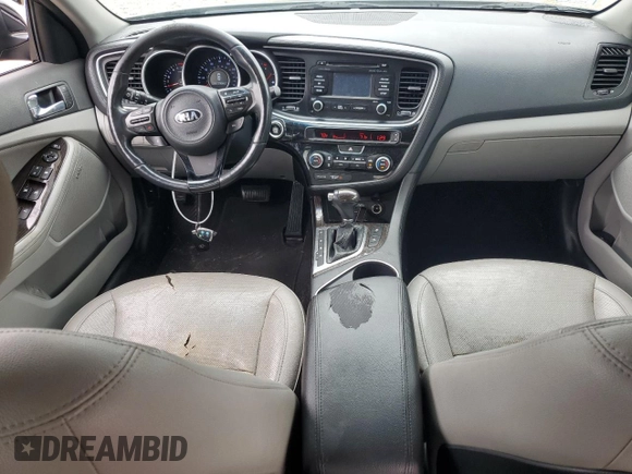 2015 Kia Optima EX with VIN 5XXGN4A76FG389186, listed as a Copart auction lot 63968605 with 73,598 mi miles and Clean title. Bid and sale history available at DreamBid. Image 8.