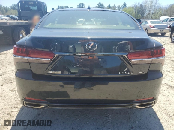 2018 Lexus LS 500 with VIN JTHC51FF4J5000800, listed as a Copart auction lot 54574675 with Not provided miles and Salvage title. Bid and sale history available at DreamBid. Image 6.