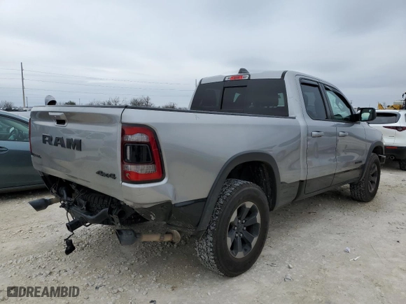 2019 Ram 1500 Rebel with VIN 1C6SRFET0KN841074, listed as a Copart auction lot 45288845 with 74,013 mi miles and Salvage Title. Bid and sale history available at carsss.com. Image 3.
