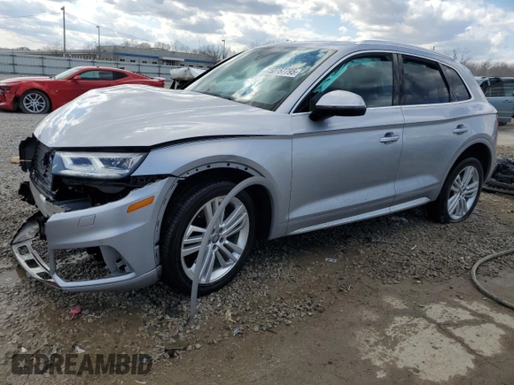 2018 Audi Q5 Premium Plus with VIN WA1BNAFY0J2143429, listed as a Copart auction lot 50757795 with 143,814 mi miles and Non Repairable. Bid and sale history available at carsss.com. Image 1.