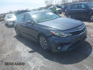 2019 Kia Optima EX with VIN 5XXGU4L19KG307229, listed as a IAAI auction lot 42159106 with 42,412 mi miles. Bid and sale history available at carsss.com. Image 1.