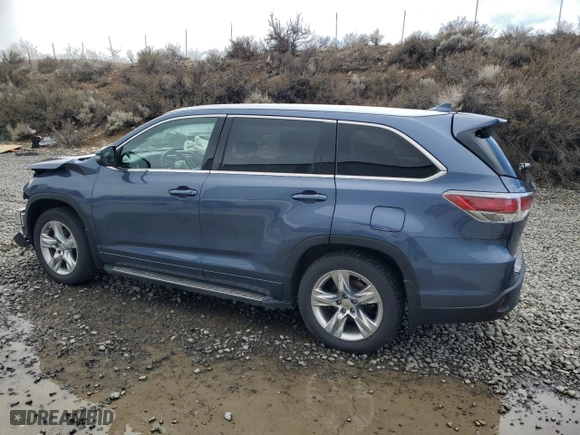 2015 Toyota Highlander Limited with VIN 5TDDKRFH2FS091324, listed as a Copart auction lot 49255995 with 87,679 mi miles and Salvage Title. Bid and sale history available at carsss.com. Image 2.