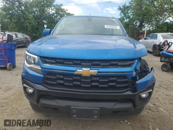 2021 Chevrolet Colorado 4WD LT with VIN 1GCGTCEN0M1298786, listed as a Copart auction lot 57600825 with 38,337 mi miles and Salvage title. Bid and sale history available at DreamBid. Image 5.