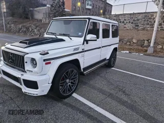 2002 Mercedes-Benz G-Class with VIN WDCYR49E22X132146, listed as a Copart auction lot 46248815 with 208,917 mi miles and Salvage Title. Bid and sale history available at carsss.com. Image 2.