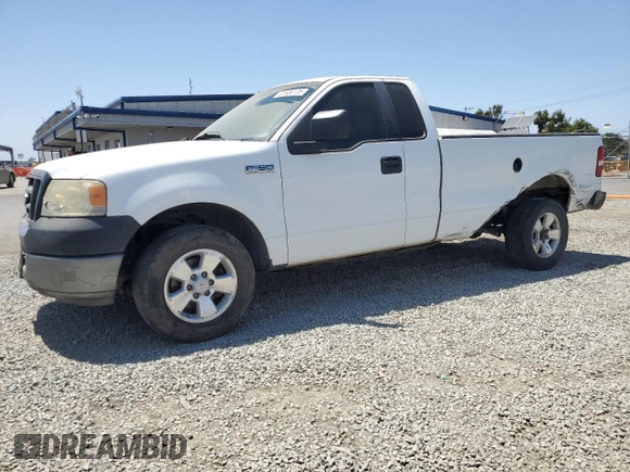 2005 Ford F-150 XL with VIN 1FTRF12255NB53669, listed as a Copart auction lot 61636135 with 156,562 mi miles and Salvage title. Bid and sale history available at DreamBid. Image 1.