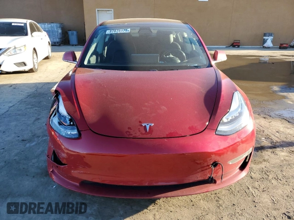 2018 Tesla Model 3 Long Range Battery with VIN 5YJ3E1EAXJF047285, listed as a Copart auction lot 87875175 with 114,896 mi miles and Salvage Title. Bid and sale history available at DreamBid. Image 5.
