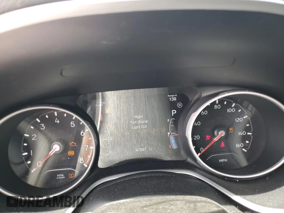 2020 Jeep Compass Limited with VIN 3C4NJDCB6LT246324, listed as a Copart auction lot 54013845 with 47,587 mi miles and Salvage Title. Bid and sale history available at DreamBid. Image 9.
