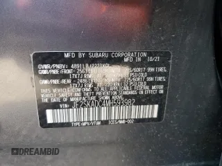 2021 Subaru Forester with VIN JF2SKADC4MH593982, listed as a Copart auction lot 55418575 with 57,706 mi miles and Salvage title. Bid and sale history available at DreamBid. Image 13.
