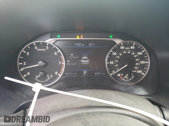 2019 Nissan Altima SR with VIN 1N4BL4CV9KC101978, listed as a Copart auction lot 46088895 with 70,377 mi miles and Salvage Title. Bid and sale history available at DreamBid. Image 9.