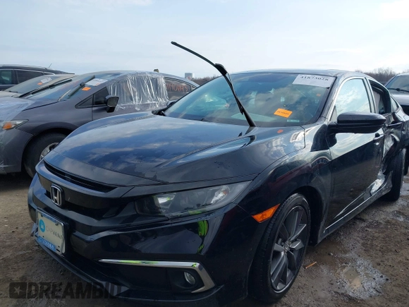 2021 Honda Civic Sedan EX with VIN 2HGFC1F34MH704651, listed as a IAAI auction lot 41873028 with 46,881 mi miles. Bid and sale history available at carsss.com. Image 17.