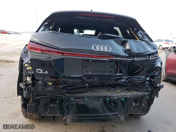 2023 Audi Q4 e-tron Premium Plus with VIN WA1BCBFZ7PP012160, listed as a Copart auction lot 64796053 with NaN miles. Bid and sale history available at carsss.com. Image 6.