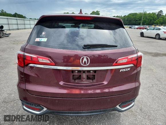 2017 Acura RDX Advance with VIN 5J8TB3H78HL002925, listed as a Copart auction lot 59777585 with 104,685 mi miles and Salvage title. Bid and sale history available at DreamBid. Image 6.