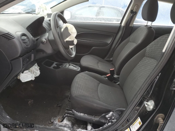 2014 Mitsubishi Mirage DE with VIN ML32A3HJ4EH022938, listed as a Copart auction lot 43701985 with 0 miles and Salvage Title. Bid and sale history available at carsss.com. Image 7.