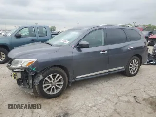 2014 Nissan Pathfinder Platinum with VIN 5N1AR2MN1EC682836, listed as a Copart auction lot 58405845 with 129,559 mi miles and Salvage title. Bid and sale history available at DreamBid. Image 1.