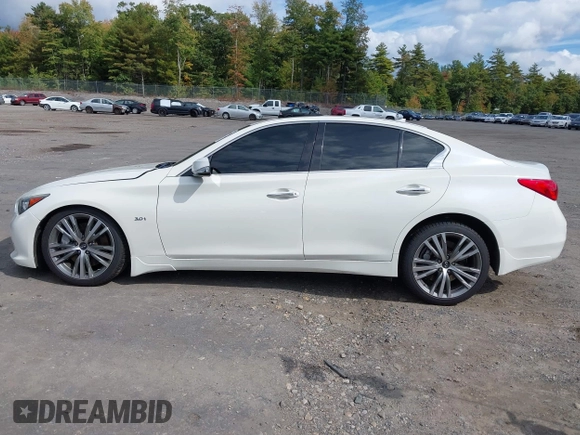 2017 Infiniti Q50 3.0t Premium with VIN JN1EV7AR4HM831716, listed as a IAAI auction lot 40413889 with 56,402 mi miles. Bid and sale history available at carsss.com. Image 14.