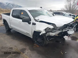 2021 GMC Sierra 1500 Elevation with VIN 3GTU9CED1MG143030, listed as a IAAI auction lot 41359657 with Not Provided miles and . Bid and sale history available at DreamBid. Image 1.