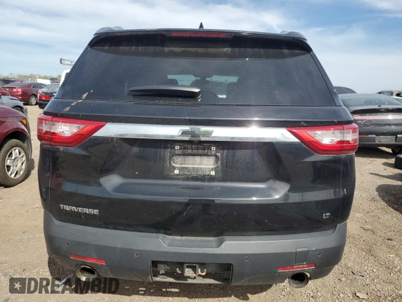 2018 Chevrolet Traverse LT Cloth with VIN 1GNERGKW1JJ250288, listed as a Copart auction lot 54748485 with 122,290 mi miles and Salvage title. Bid and sale history available at DreamBid. Image 6.