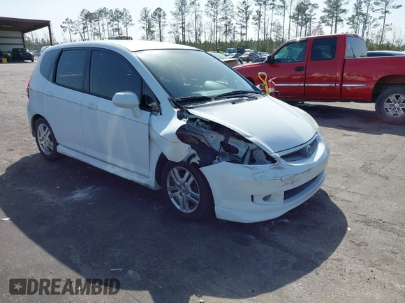 2007 Honda Fit Sport with VIN JHMGD37627S042665, listed as a IAAI auction lot 41734791 with 134,444 mi miles. Bid and sale history available at carsss.com. Image 1.