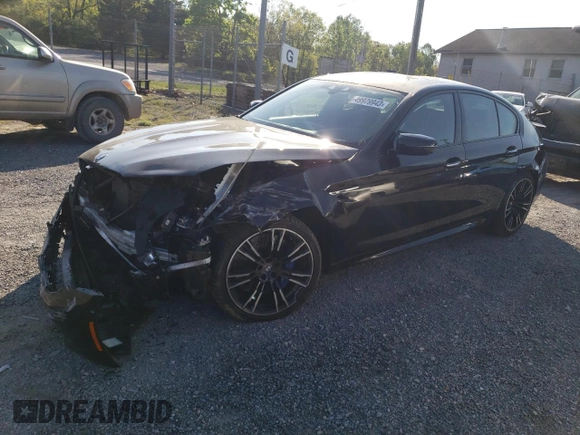 2018 BMW M5 z VIN WBSJF0C5XJB282107, wystawiony jako Copart lot #49979943 z przebiegiem 55 243 mil mil oraz . Historia ofert i sprzedaży dostępna na DreamBid. Obrazek 1.