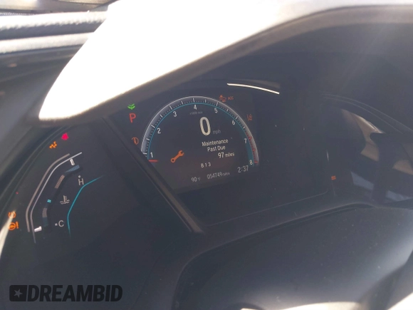 2019 Honda Civic Sedan LX with VIN 2HGFC2F6XKH537127, listed as a IAAI auction lot 41685303 with 54,749 mi miles. Bid and sale history available at carsss.com. Image 7.