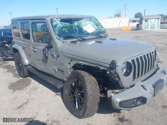 2022 Jeep Wrangler Unlimited Sahara with VIN 1C4HJXENXNW138856, listed as a IAAI auction lot 41670191 with 56,231 mi miles. Bid and sale history available at carsss.com. Image 1.