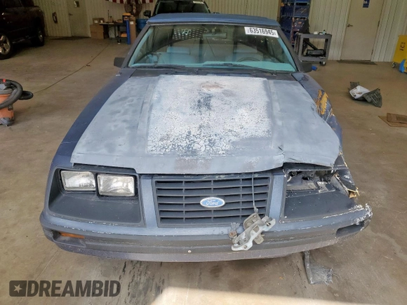 1983 Ford Mustang GT with VIN 1FABP27F8DF158802, listed as a Copart auction lot 63516945 with 3,424 mi miles and Salvage title. Bid and sale history available at DreamBid. Image 5.