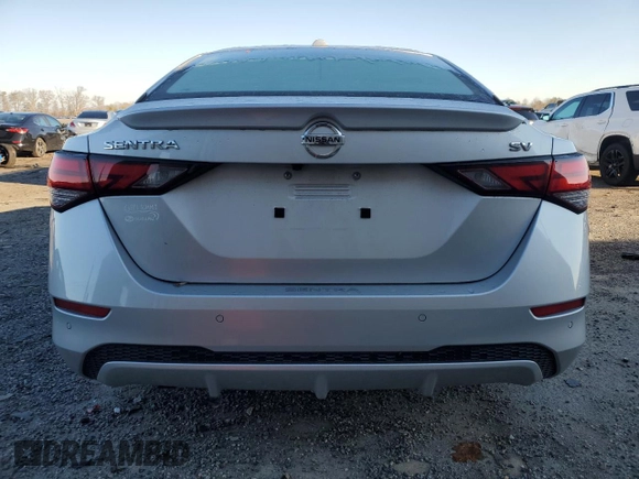2022 Nissan Sentra SV with VIN 3N1AB8CV7NY268936, listed as a Copart auction lot 84637824 with 29,496 mi miles and Salvage Title. Bid and sale history available at carsss.com. Image 6.