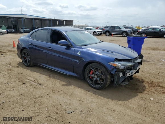 2017 Alfa Romeo Giulia Quadrifoglio with VIN ZARFAEAV7H7556684, listed as a Copart auction lot 45854365 with 57,731 mi miles and Non Repairable. Bid and sale history available at carsss.com. Image 4.