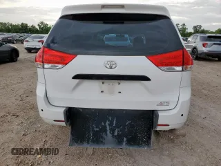 2011 Toyota Sienna with VIN 5TDZK3DC8BS026322, listed as a Copart auction lot 63670155 with Not provided miles and Salvage title. Bid and sale history available at DreamBid. Image 6.