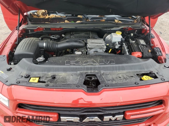 2021 Ram 1500 Big Horn with VIN 1C6SRFFT5MN504479, listed as a Copart auction lot 57691465 with 77,260 mi miles and Salvage title. Bid and sale history available at DreamBid. Image 11.