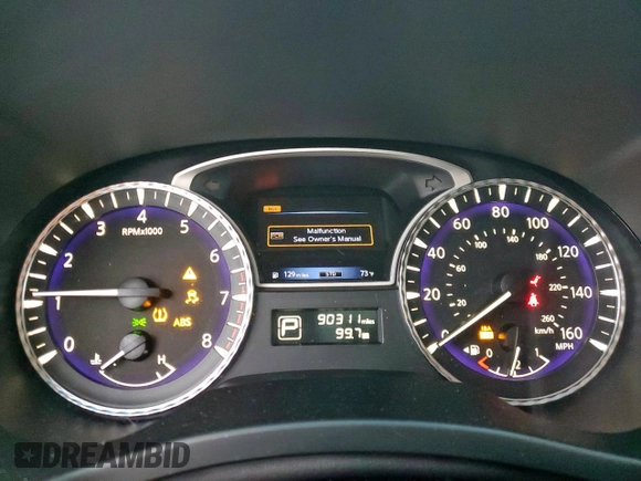 2014 Infiniti QX60 with VIN 5N1AL0MN4EC553141, listed as a Copart auction lot 58720095 with 90,311 mi miles and Salvage title. Bid and sale history available at DreamBid. Image 9.