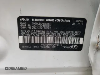 2017 Mitsubishi Lancer ES with VIN JA32U2FU0HU015118, listed as a Copart auction lot 73926434 with 78,240 mi miles and Salvage Title. Bid and sale history available at carsss.com. Image 12.