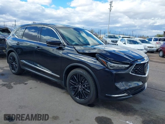 2023 Acura MDX w/Technology Package with VIN 5J8YD9H4XPL002240, listed as a IAAI auction lot 41754411 with 58,721 mi miles. Bid and sale history available at carsss.com. Image 1.
