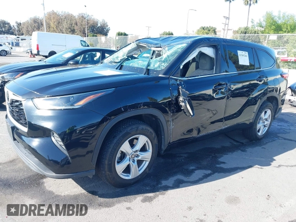 2021 Toyota Highlander L with VIN 5TDCZRAH0MS073013, listed as a IAAI auction lot 41969266 with 64,209 mi miles and . Bid and sale history available at DreamBid. Image 2.