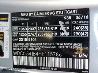 2017 Mercedes-Benz GLC with VIN WDC0G4JB4HF115786, listed as a Copart auction lot 43592495 with 83,687 mi miles and Salvage Title. Bid and sale history available at carsss.com. Image 14.