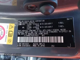 2017 Lexus NX with VIN JTJYARBZ7H2079423, listed as a IAAI auction lot 41615748 with 138,502 mi miles. Bid and sale history available at carsss.com. Image 9.
