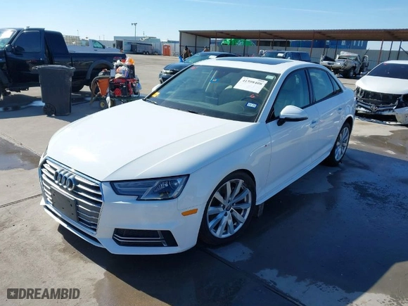2018 Audi A4 Premium with VIN WAUKMAF49JA084308, listed as a IAAI auction lot 41598408 with 32,380 mi miles. Bid and sale history available at carsss.com. Image 2.