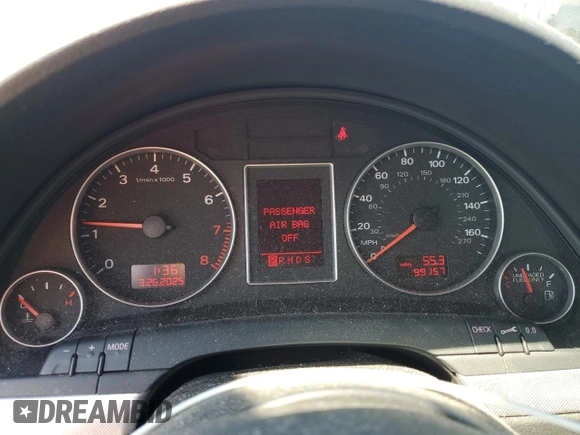 2007 Audi A4 2.0T with VIN WAUDF78E07A077400, listed as a Copart auction lot 50206845 with 99,157 mi miles and Salvage Title. Bid and sale history available at carsss.com. Image 9.