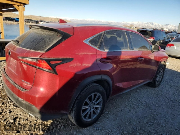 2018 Lexus NX with VIN JTJBARBZ4J2162707, listed as a Copart auction lot 89142635 with 47,038 mi miles and Salvage Title. Bid and sale history available at carsss.com. Image 3.