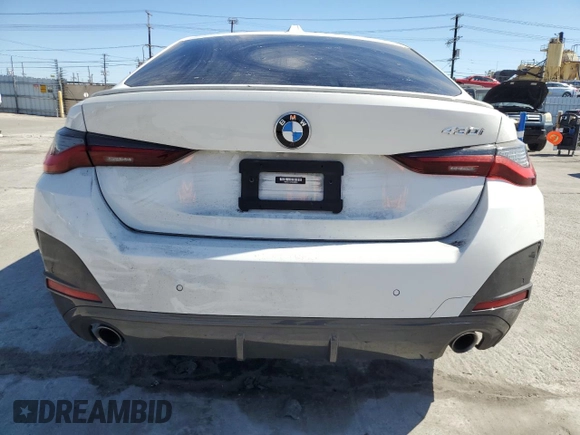 2022 BMW 4 Series 430i with VIN WBA63AV09NFM36850, listed as a Copart auction lot 49596085 with 51,405 mi miles and Salvage title. Bid and sale history available at DreamBid. Image 6.