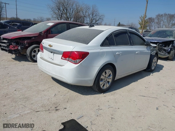 2015 Chevrolet Cruze LS with VIN 1G1PA5SH7F7259475, listed as a IAAI auction lot 41780105 with 108,998 mi miles. Bid and sale history available at carsss.com. Image 4.