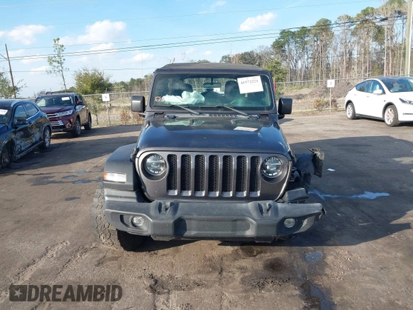 2022 Jeep Wrangler Unlimited Sport with VIN 1C4HJXDG1NW167066, listed as a IAAI auction lot 41572221 with 48,356 mi miles and . Bid and sale history available at DreamBid. Image 11.