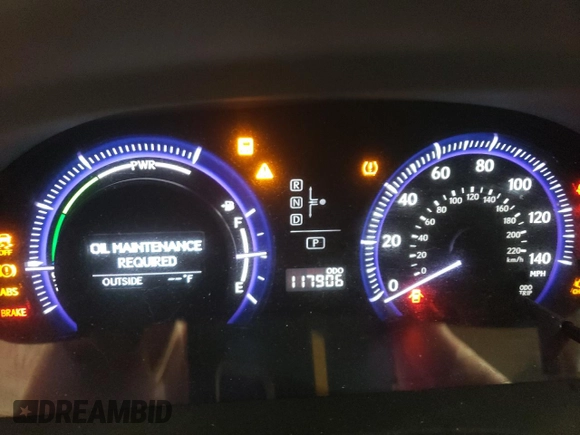 2010 Lexus HS 250h with VIN JTHBB1BA3A2005311, listed as a Copart auction lot 75595664 with 117,906 mi miles and Salvage Title. Bid and sale history available at DreamBid. Image 9.