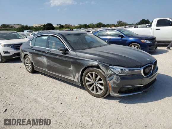 2019 BMW 7 Series 740i with VIN WBA7E2C50KB217524, listed as a Copart auction lot 42840423 with 0 mi miles. Bid and sale history available at carsss.com. Image 4.